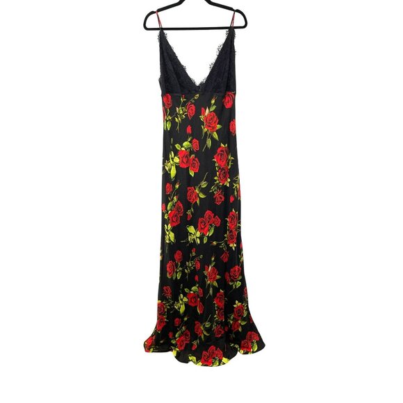 L'Agence Silk Floral Lace Susanna Slip Maxi Dress Size 12 NWT - Picture 3 of 7